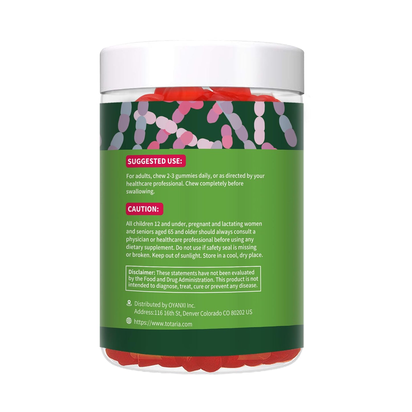 9-in-1 Probiotic Prebiotic Fiber Gummies for Adults & Teens, Sugar-free Fiber Supplement with Psyllium Husk, FOS, Inulin, ACV & 5 Billion CFU Bacillus Coagulans - Maple Wellness Supplements