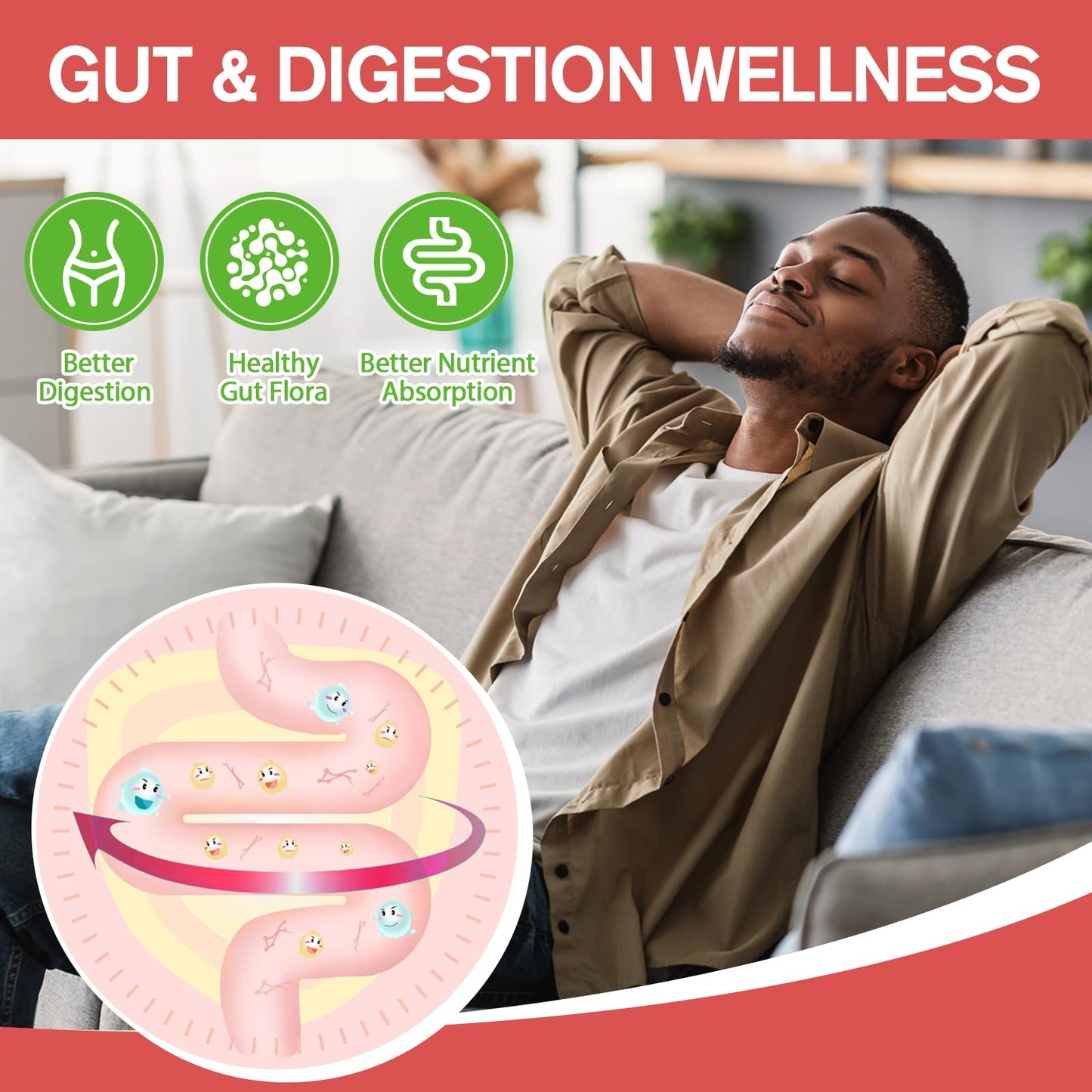 9-in-1 Probiotic Prebiotic Fiber Gummies for Adults & Teens, Sugar-free Fiber Supplement with Psyllium Husk, FOS, Inulin, ACV & 5 Billion CFU Bacillus Coagulans - Maple Wellness Supplements
