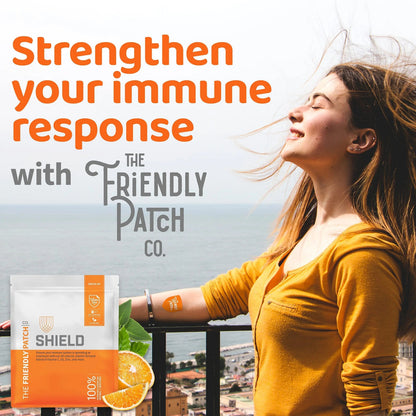 The Friendly Patch Shield Immunity Support Patch | Wearable Immune Boosters for Adults with Vitamin D3, C and Zinc The Friendly Patch CO.Buy Supplements Australia