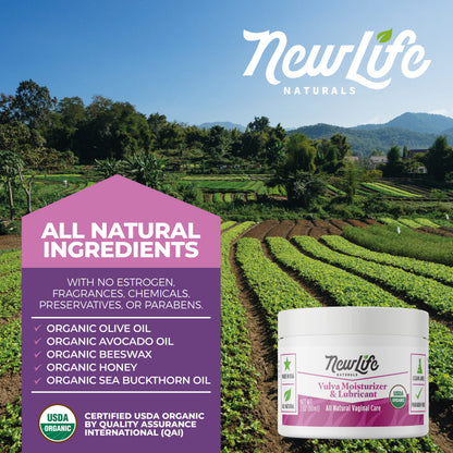 NewLife Naturals Organic Vulva Cream - Vaginal Moisturizer - Intimate Feminine Care NewLife NaturalsBuy Supplements Australia