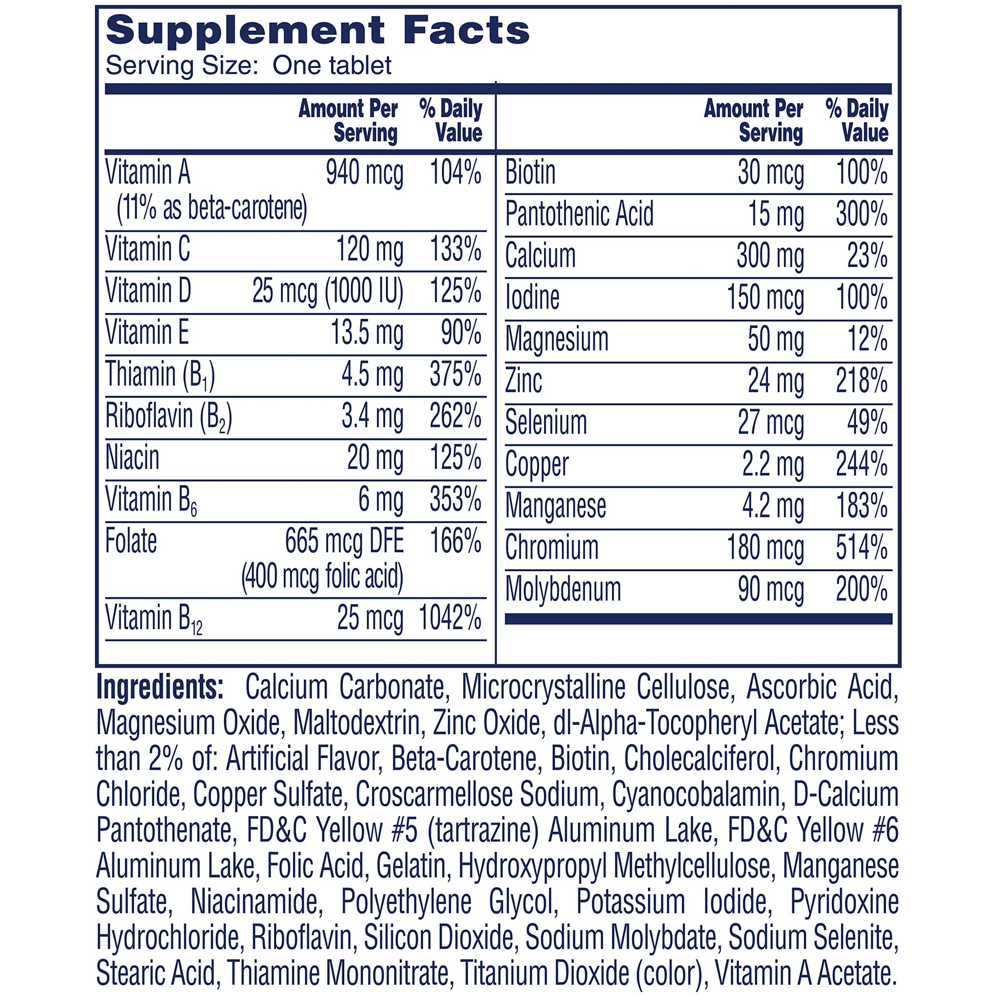 One A Day Women’s 50+ Multivitamins Tablet, Multivitamin for Women with Vitamin A, C, D ONE A DAYBuy Supplements Australia