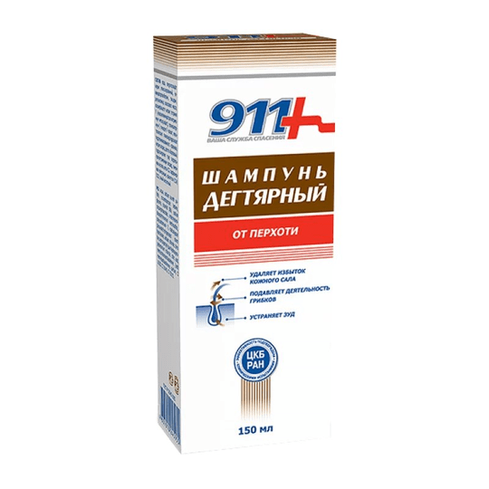 911 "Degternyj" Birch Tar Anti-Dandruff Shampoo 150ml - Maple Wellness Supplements