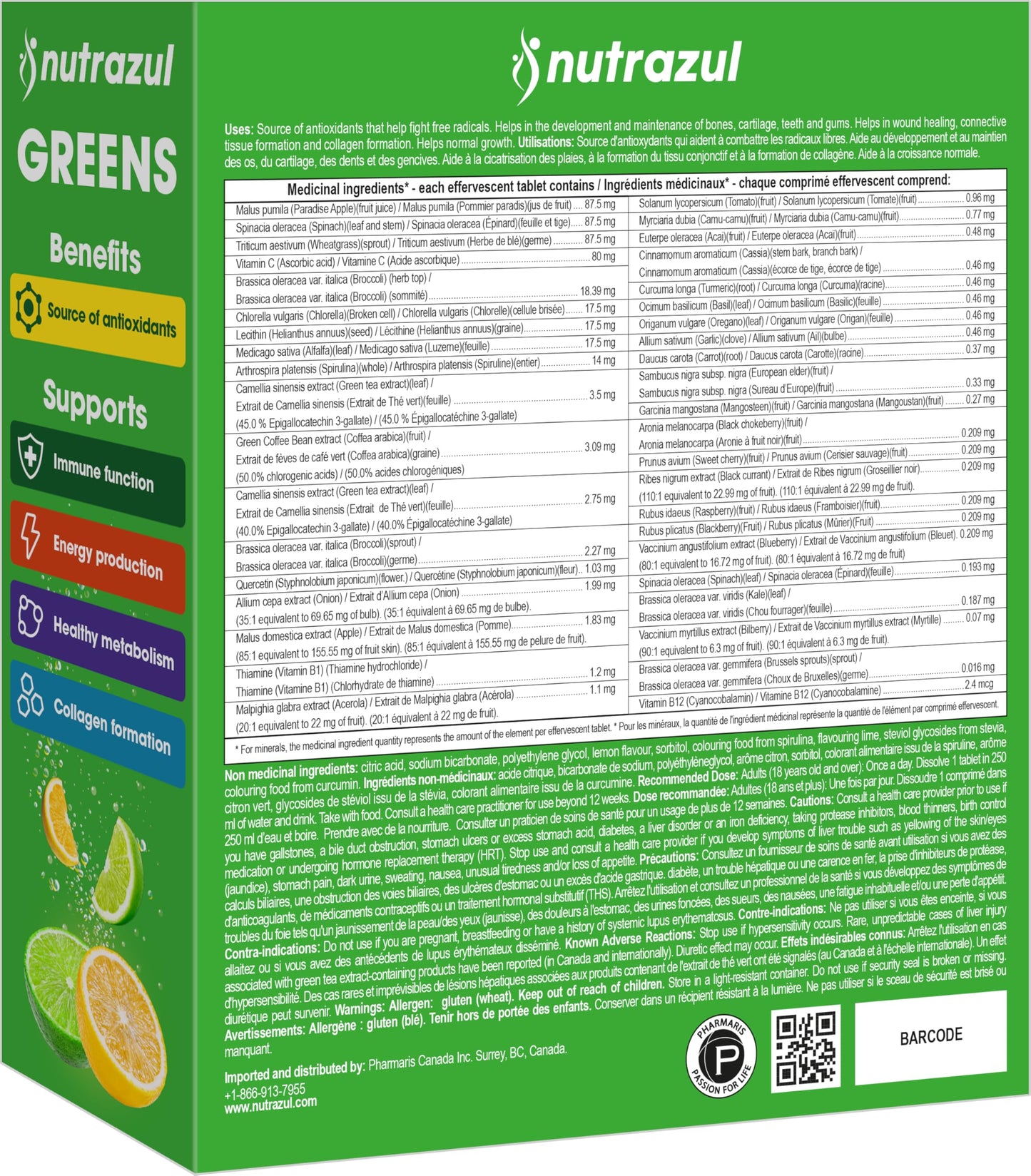 nutrazul Greens Effervescent Tablets - Daily Super Greens Supplement with 29 Superfoods - Antioxidant & Immune Support - Lemon Lime Flavor - Non-GMO - 30 Tablets nutrazulBuy Supplements Australia