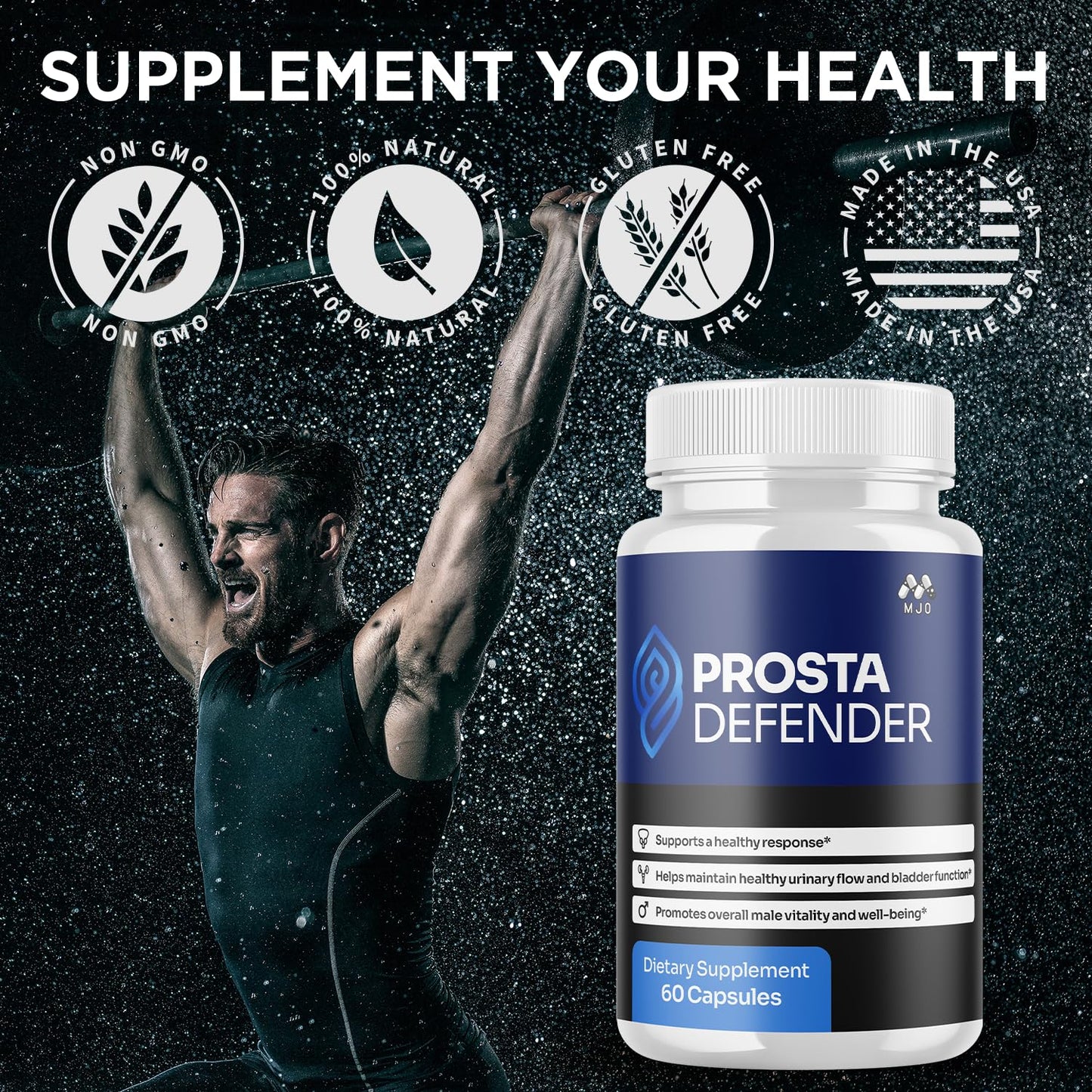 (3 Pack) Prosta Defender Capsules, Official Prostadefender Pills with All Natural Ingredients, Advanced Overall Health and Wellness Supplement, Natural Maximum Strength Vitamin Formula (180 Capsules) MJOBuy Supplements Australia