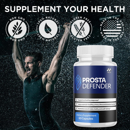 (3 Pack) Prosta Defender Capsules, Official Prostadefender Pills with All Natural Ingredients, Advanced Overall Health and Wellness Supplement, Natural Maximum Strength Vitamin Formula (180 Capsules) MJOBuy Supplements Australia