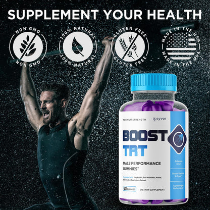 (3 Pack) Boost TRT Gummies for Men, Official Boost TRT Male Performance Gummys with Natural Ingredients, Advanced BoostTRT Men's Gummy Supplement with Maximum Strength Premium Vitamins (180 Gummies) SyvorBuy Supplements Australia