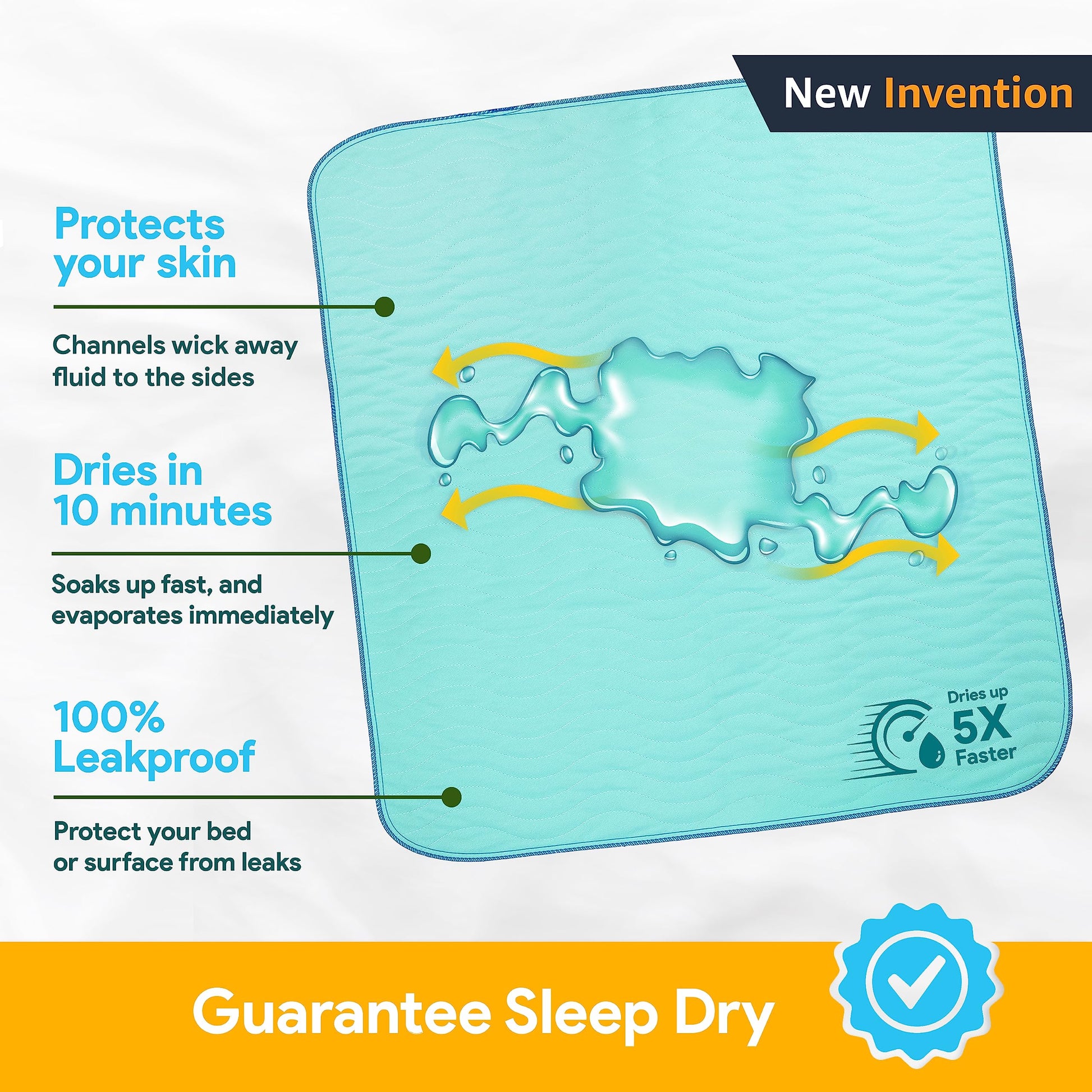 IMPROVIA® Washable Underpads 34" x 36" (Pack of 10) Heavy Absorbenc IMPROVIABuy Supplements Australia