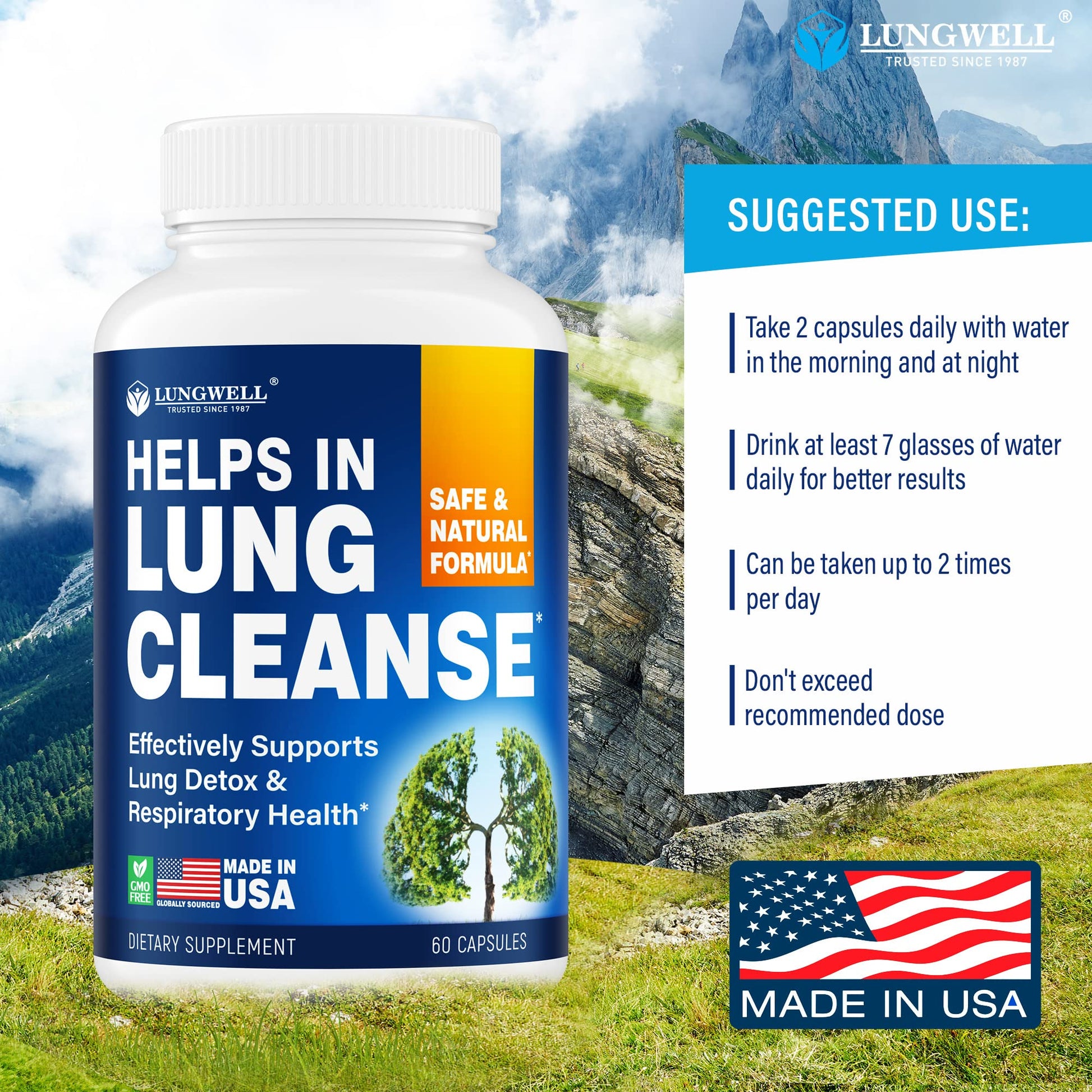 LUNGWELL Quit Smoking Aid - Made in USA - Helps to Clear Lungs & Stop LUNGWELLBuy Supplements Australia