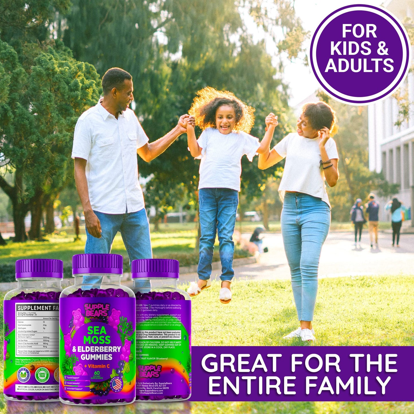 Supplebears Sea Moss Gummies & Elderberry - Vitamin C + Zinc – Extra Strength Immune SupplebearsBuy Supplements Australia