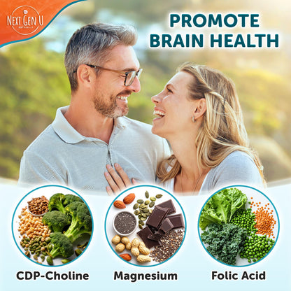 Brain Supplement - 120 Vegan Capsules - Dietary Nootropic May Help Memory, Cognitive Function & Focus - Formulation with Amino Acids, Polyphenols & B Vitamins - for Women, Men & Seniors - by NextGenU NGU Next Gen UBuy Supplements Australia