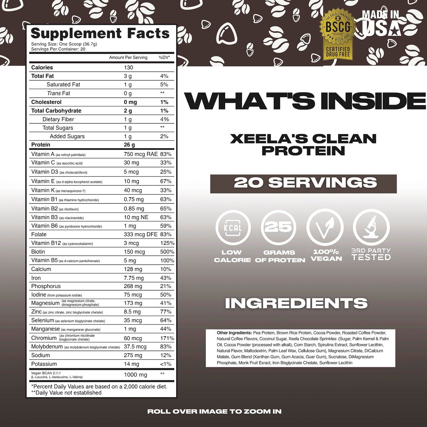 XEELA Plant Based Vegan Protein Powder - Independently Tested - 25g High Protein XEELABuy Supplements Australia