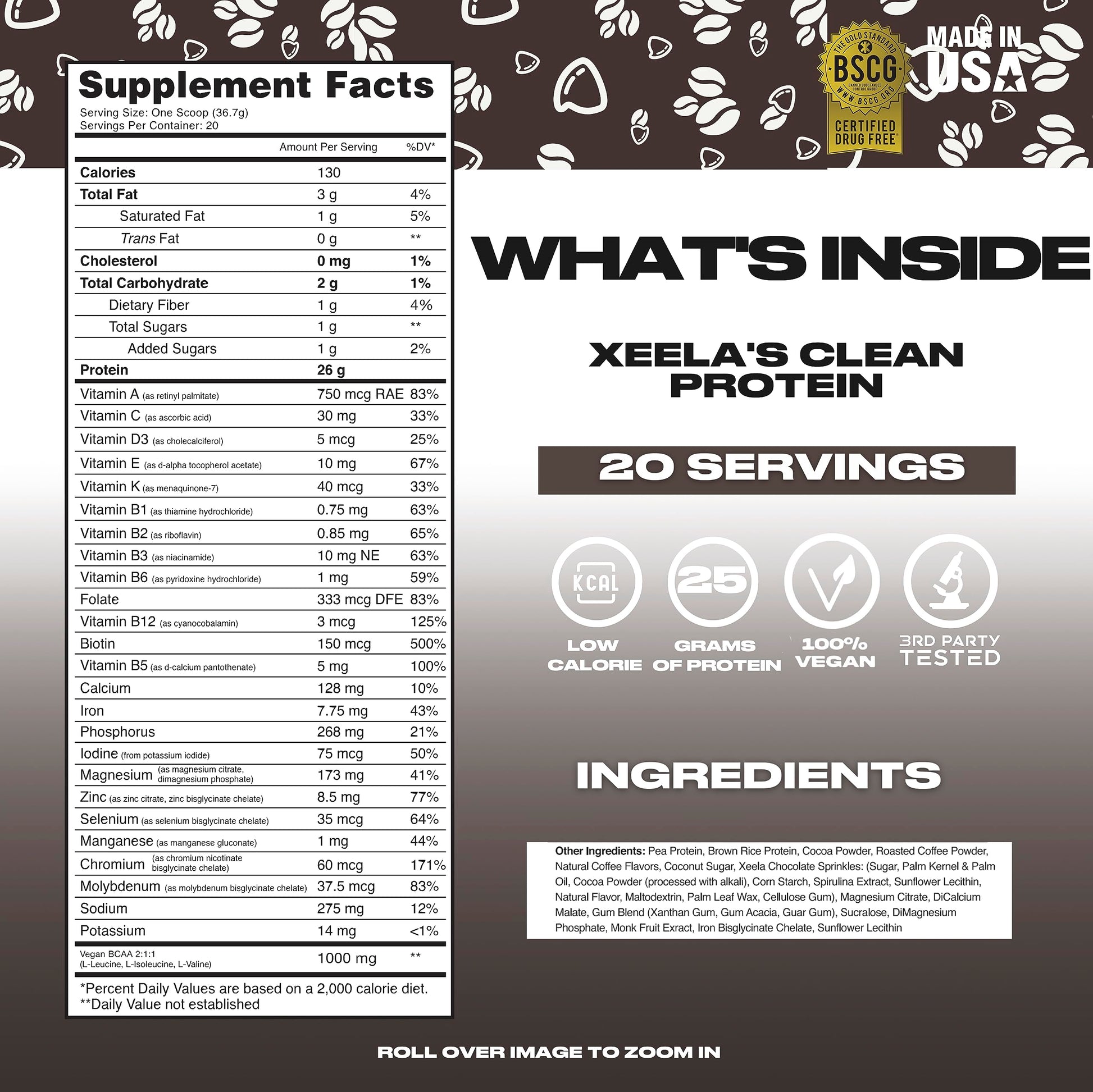 XEELA Plant Based Vegan Protein Powder - Independently Tested - 25g High Protein XEELABuy Supplements Australia