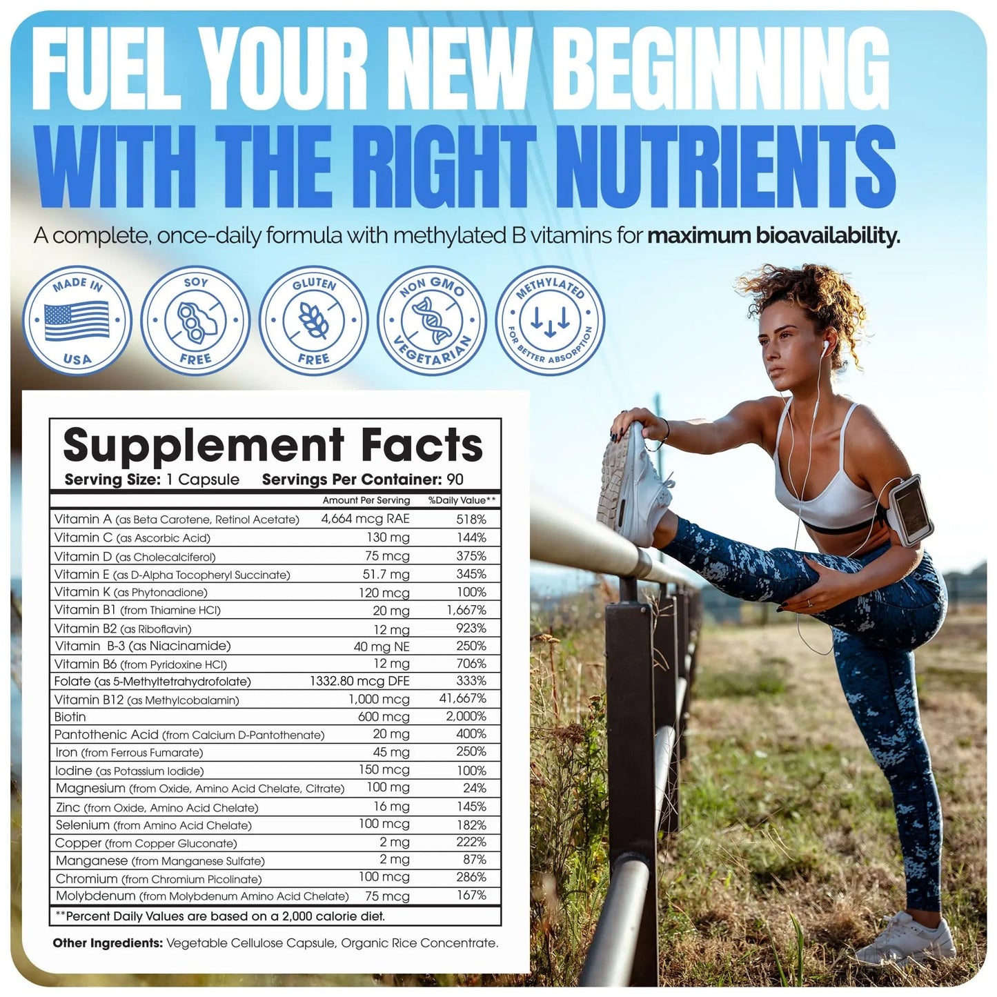Shiny Leaf Methylated Bariatric Multivitamin with Iron 45mg – Once Daily Capsule, Made in USA, ASMBS Compliant Bariatric Vitamins Shiny LeafBuy Supplements Australia