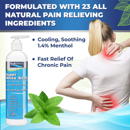 Emu Therapy Super White Stuff OTC 12-oz. Pump Bottle - Natural, Made in USA, Paraben-Free, Works in As Little As 5 Minutes for Joint/Muscle Pain, Backaches, Sprains/Strains, Bruises & More Emu TherapyBuy Supplements Australia