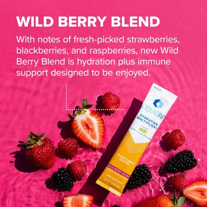 Liquid I.V. Hydration Multiplier + Immune Support -Wild Berry Blend - Hydration Powder Liquid I.V.Buy Supplements Australia