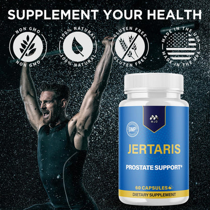 Jertaris Capsules, Official Jertaris Support Pills for men with All Natural Ingredients, Advanced Formula for Optimal Health & Wellness Support with Premium Vitamins for Active Lifestyle (60 Capsules) MJOBuy Supplements Australia