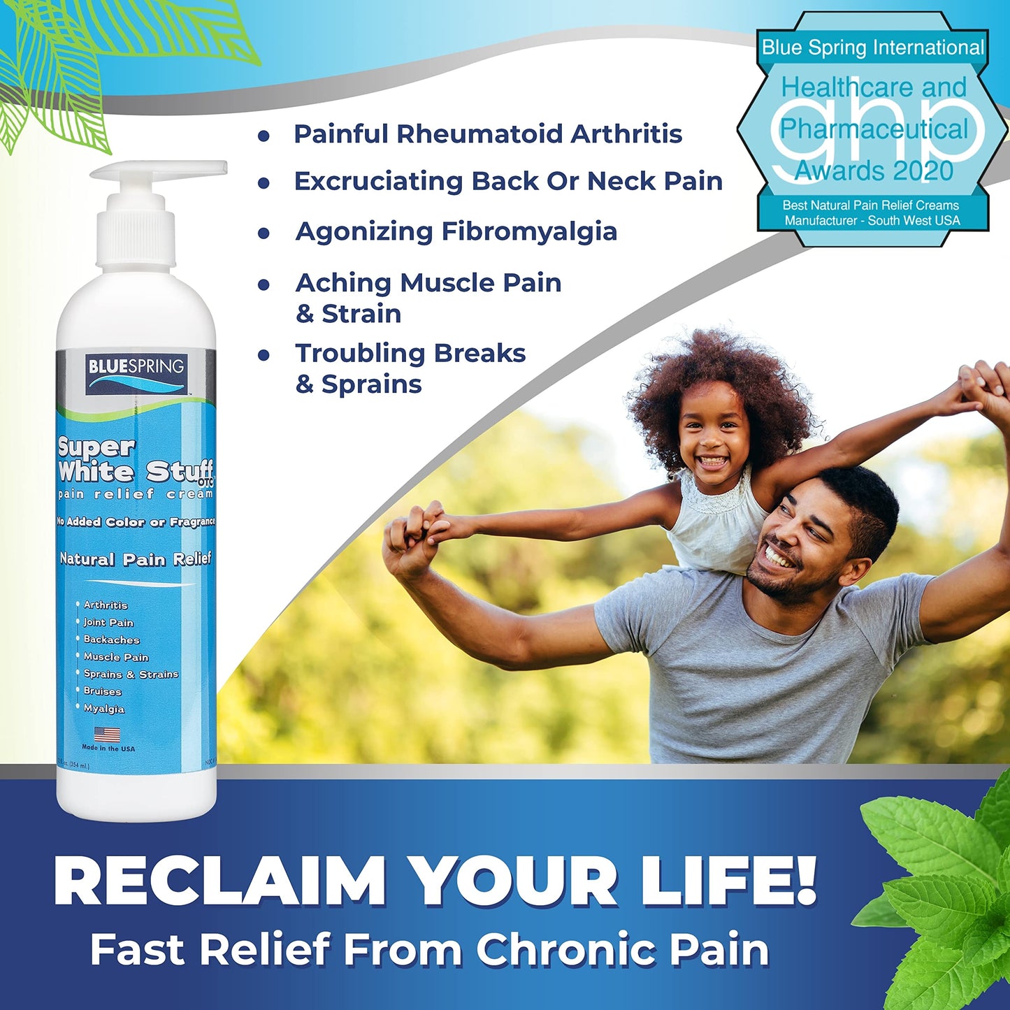 Emu Therapy Super White Stuff OTC 12-oz. Pump Bottle - Natural, Made in USA, Paraben-Free, Works in As Little As 5 Minutes for Joint/Muscle Pain, Backaches, Sprains/Strains, Bruises & More Emu TherapyBuy Supplements Australia