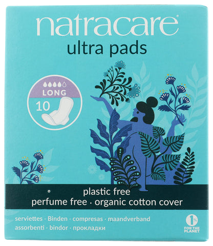 Natracare Slim Fitting Ultra Pads with Wings, Long, Made with Certified Organic Cotton NATRACAREBuy Supplements Australia