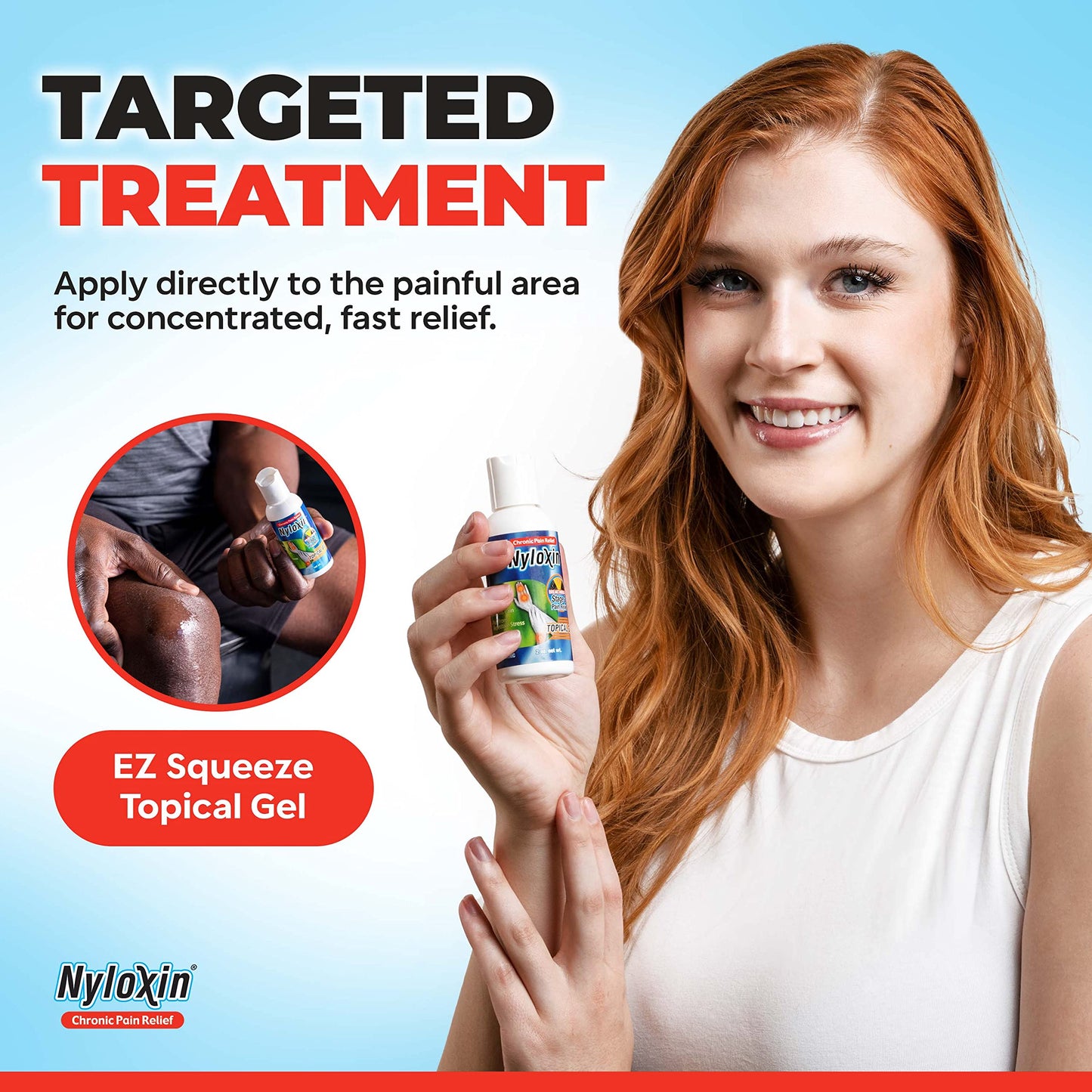 Nyloxin Easy Squeeze Bottle Arthritis Pain Relief Gel, Back Pain Relief, Neuropathy Pain Relief, Nerve Pain Relief, Knee Pain Relief, Foot Pain Relief, Muscle Pain Relief, Joint Pain Relief (2 oz) NyloxinBuy Supplements Australia