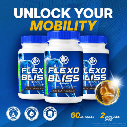 NutraRize Flexo Bliss, FlexoBliss Joint Health Support, All-Natural Supplement to Support Flexibility and Full Range of Motion, Official Flexo Bliss Reviews (60 Capsules) NutraRizeBuy Supplements Australia