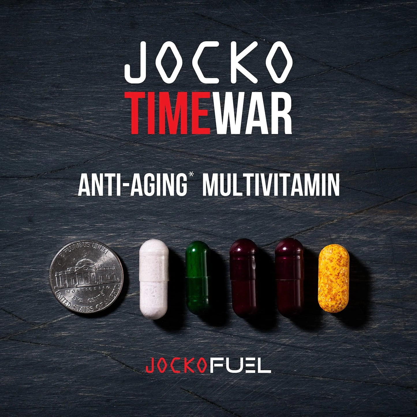 Jocko Fuel TIME WAR - Multivitamin for Men & Women. NAD Supplement for Healthy Aging, Heart, Bone, & Eye Health. Essential Vitamins and Minerals Jocko Fuel