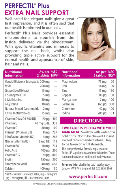 Vitabiotics - Perfectil - Plus Nails Extra Support - 60 Tablets PerfectilBuy Supplements Australia