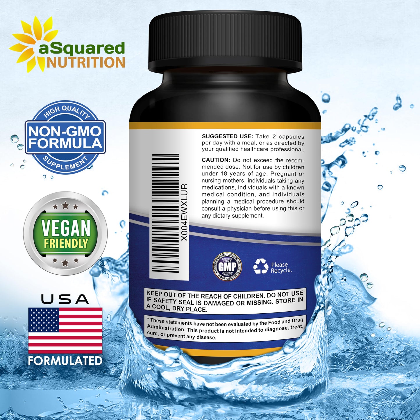 Magnesium Glycinate 1000mg with Vitamin D3 & B6-500mg per Capsule - Pure Elemental Mag Supplement Complex for Sleep, Muscle, Bone Health