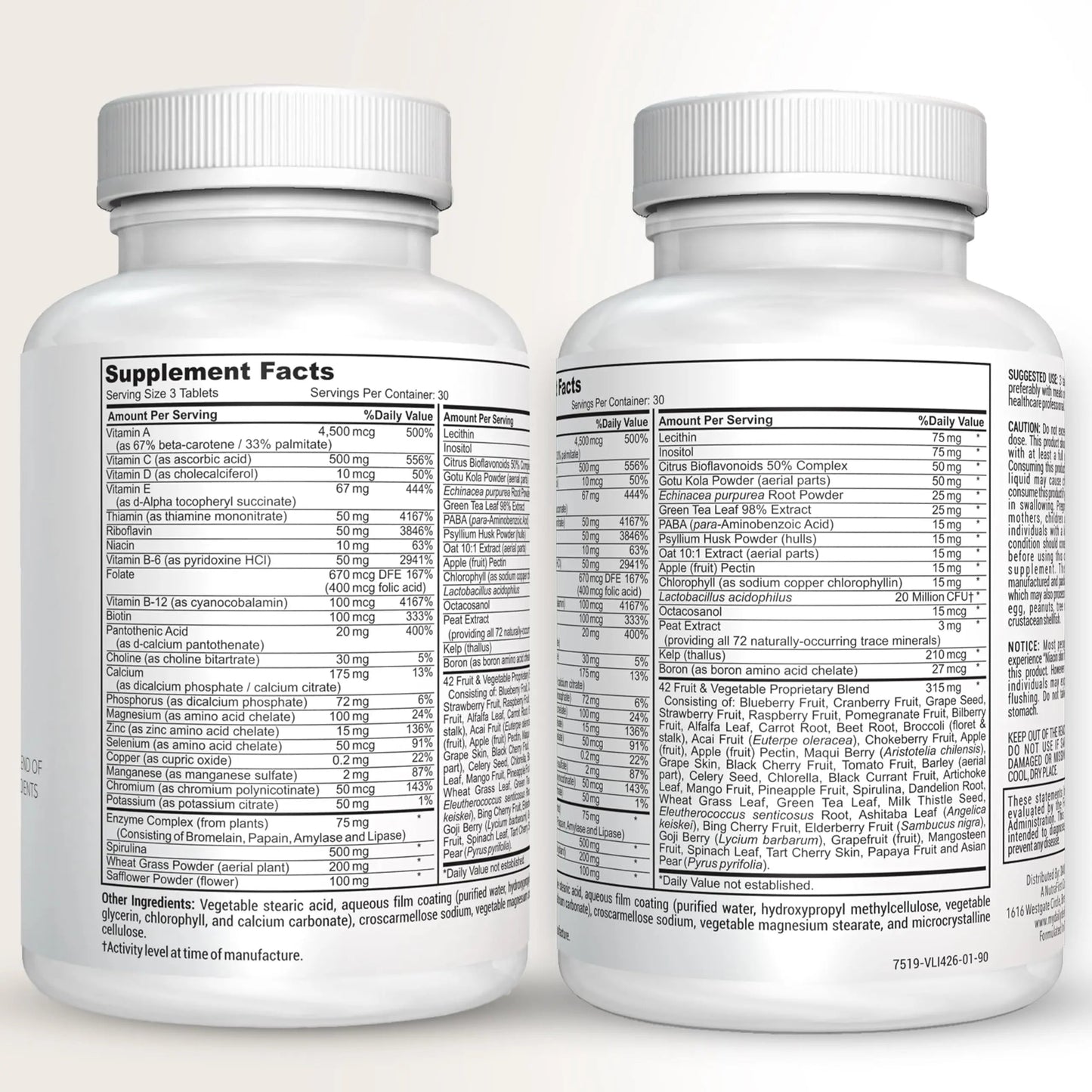 Fruit and Veggies Supplement - Multi Vitamins for Adults w/ Vitamins A, B Complex, D, E, Zinc, Biotin, Calcium - Fruit Vegetable Supplements for Energy & Immunity Support Daily DefenseBuy Supplements Australia