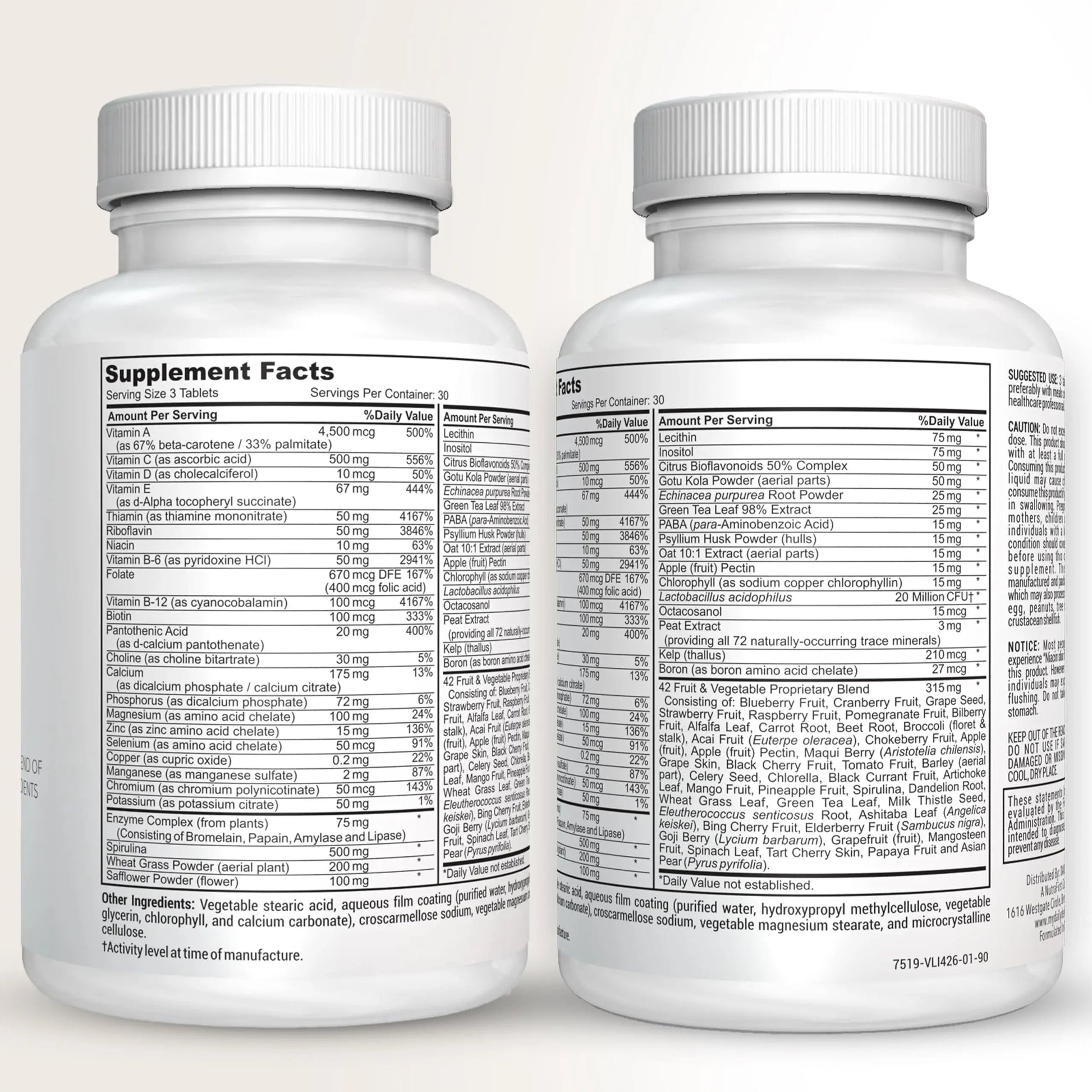 Fruit and Veggies Supplement - Multi Vitamins for Adults w/ Vitamins A, B Complex, D, E, Zinc, Biotin, Calcium - Fruit Vegetable Supplements for Energy & Immunity Support Daily DefenseBuy Supplements Australia