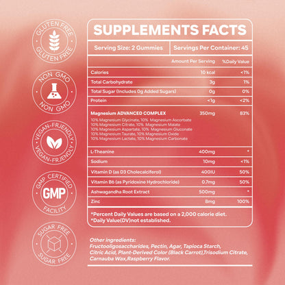 Magnesium Complex for Women Calm Magnesium Glycinate Gummies 400mg Individually Wrapped 16 in 1 90 Sugar-Free L-Threonate,Ashwagandha Root Extract,Vitamin B6,D3,Magnesium Supplement JajehaloBuy Supplements Australia