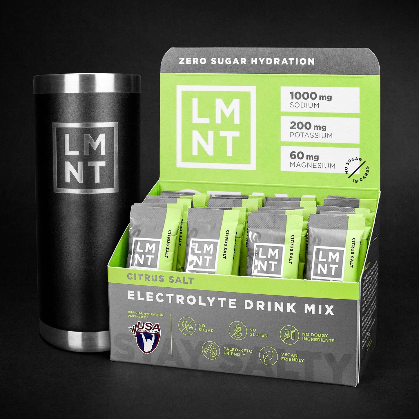 LMNT Zero-Sugar Electrolytes - Citrus Salt - Hydration Powder Packets | No Dodgy Ingredie Drink LMNTBuy Supplements Australia