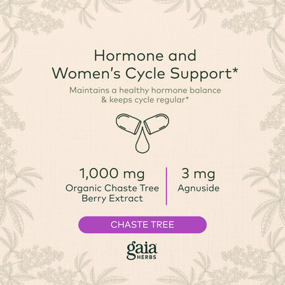 Gaia Herbs, Vitex Berry Vegan Liquid Phyto Capsules - PMS Support Supplement, Chaste Tree berry Gaia HerbsBuy Supplements Australia