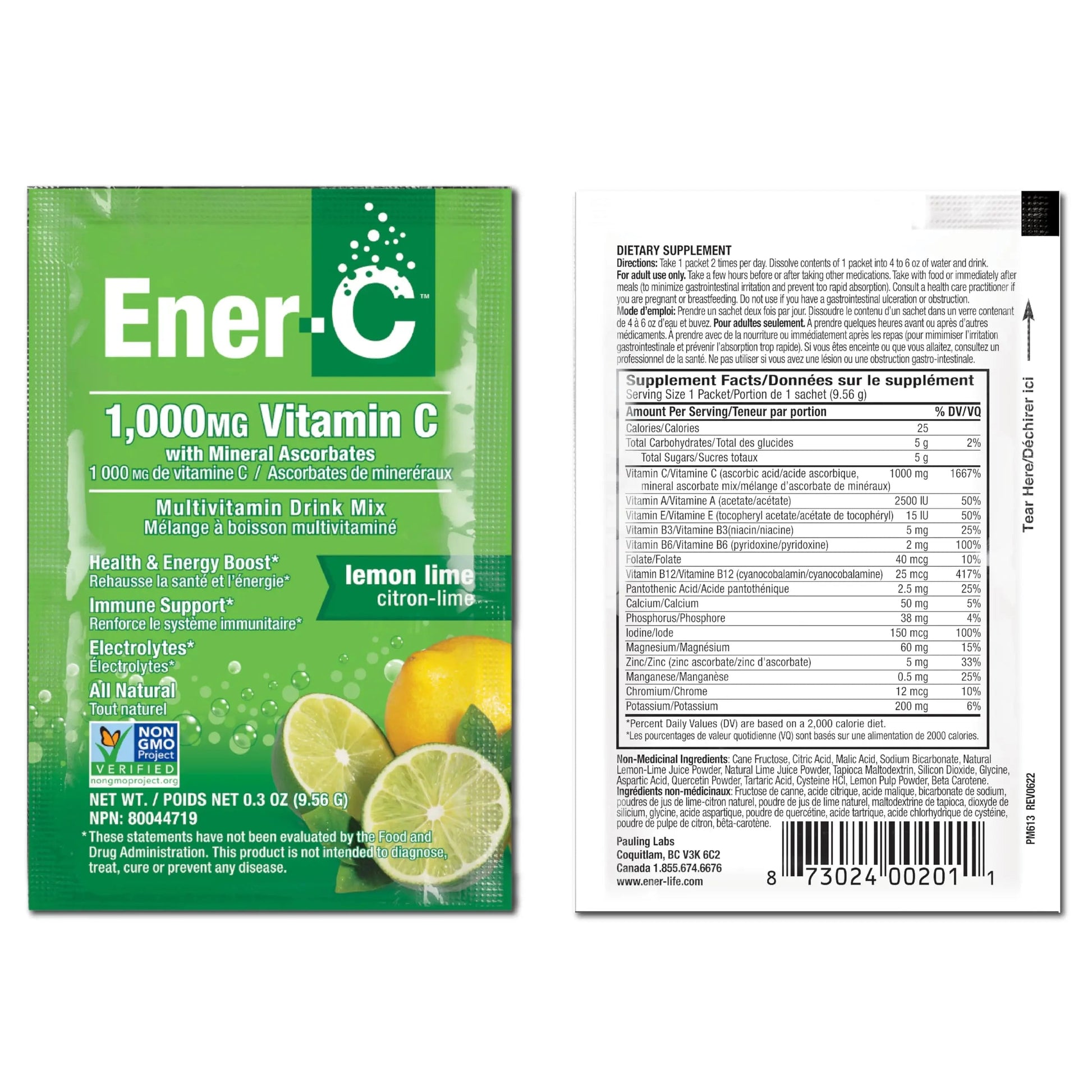 Ener-C Multivitamin Drink Mix - Vitamin Packets for Water, Electrolytes Powder Packets, Vitamin Drink Mix, Hydration Liquid Mix Ener-C