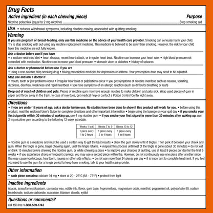 Nicorette 2 mg Nicotine Gum to Help Stop Smoking - Fruit Chill Flavored NicoretteBuy Supplements Australia
