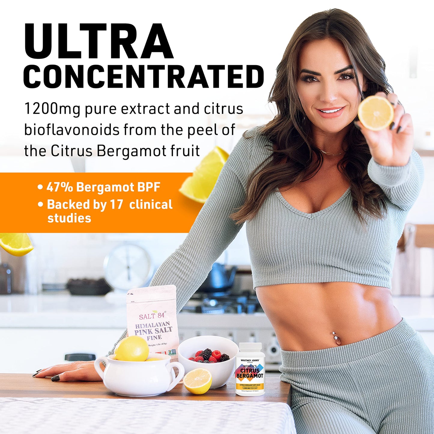 Whitney Johns Citrus Bergamot for Women, Clinically Tested Bergamot Supplement Specifically Formulated for Womens Health and Wellness, Antioxidant, 1200mg, 90 Tablets Whitney JohnsBuy Supplements Australia