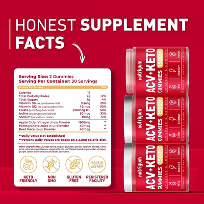 Keto ACV Gummies 1500 mg - Gelatin-Free Apple Cider Vinegar Gummies - Low Carbs XELARBuy Supplements Australia