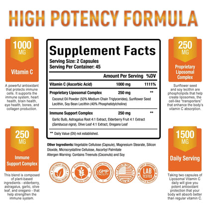 Premium Liposomal Vitamin C Supplement - High Absorption, Fat Soluble Ascorbic Acid Purely OptimalBuy Supplements Australia