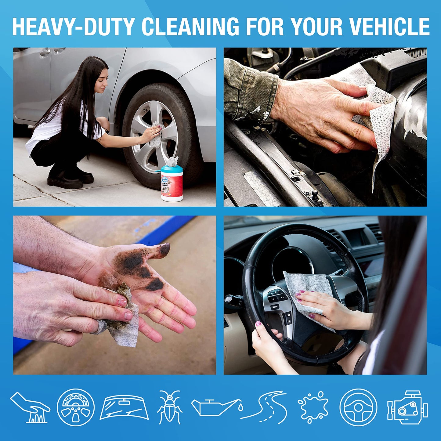 MiracleWipes for Automotive, All Purpose Cleaning Wipes for Hands, Auto Interior, Exterior MiracleWipesBuy Supplements Australia