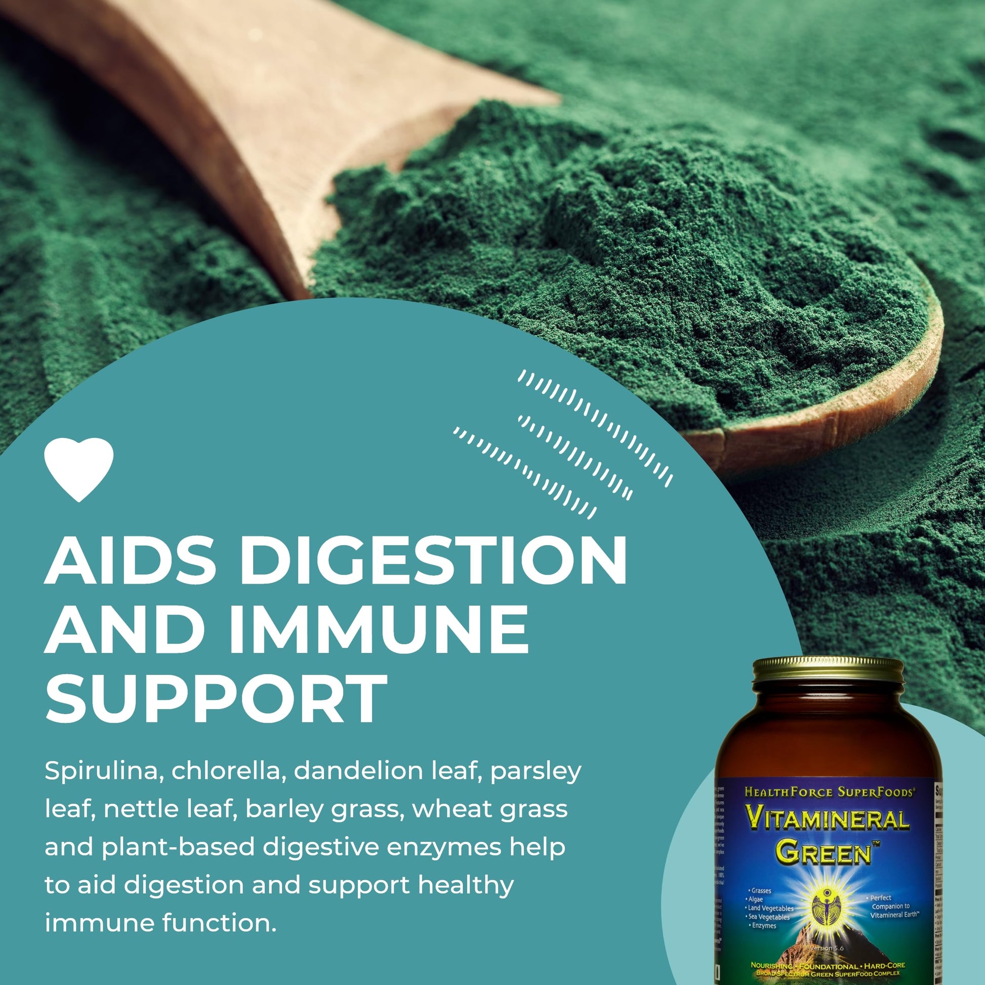 HEALTHFORCE SUPERFOODS Vitamineral Green - Mineral Supplement for Immune & Thyroid Support - Green Powder Supplement with Ingredients from The Land - Gluten-Free & Vegan - 500 Grams HEALTHFORCE SUPERFOODSBuy Supplements Australia