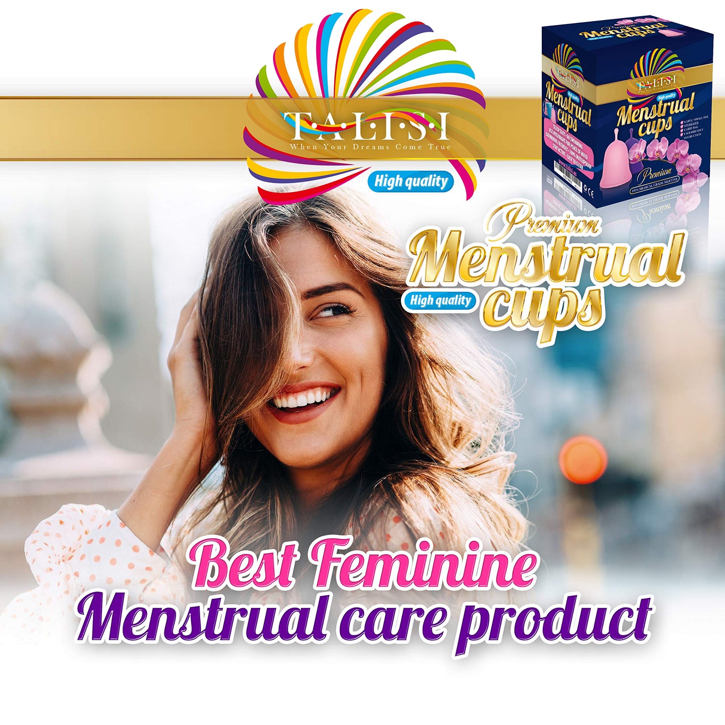 Talisi Menstrual Cups Set of 2 with Collapsible Silicone Sterilizer - Soft & Flexible Sensitive Feminine TALISI WHEN YOUR DREAMS COME TRUEBuy Supplements Australia