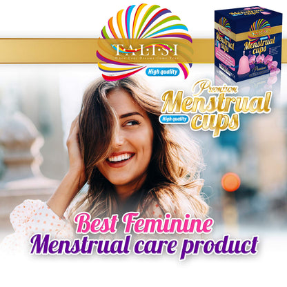Talisi Menstrual Cups Set of 2 with Collapsible Silicone Sterilizer - Soft & Flexible Sensitive Feminine TALISI WHEN YOUR DREAMS COME TRUEBuy Supplements Australia