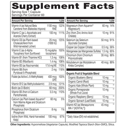 NATURELO Mens Multivitamins for Men 50+ - One Daily Multivitamin for Men with Vitamins, Minerals & Organic Whole Foods NATURELOBuy Supplements Australia
