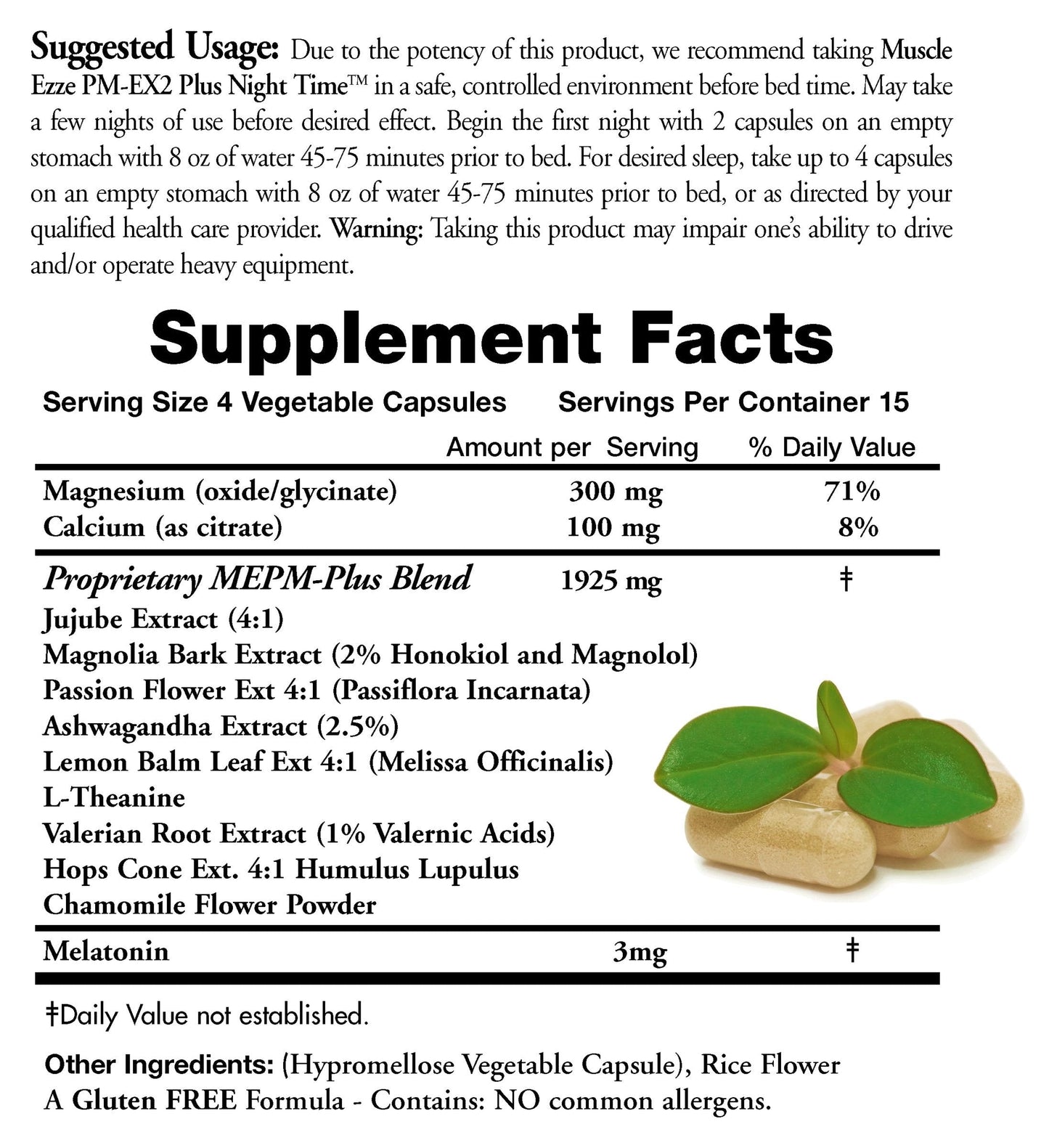 Muscle Ezze PM Plus Night Time Capsules by Doctors Nutra - Nighttime Use - Gluten-Free - 60 Capsules Doctors Nutra NutraceuticalsBuy Supplements Australia