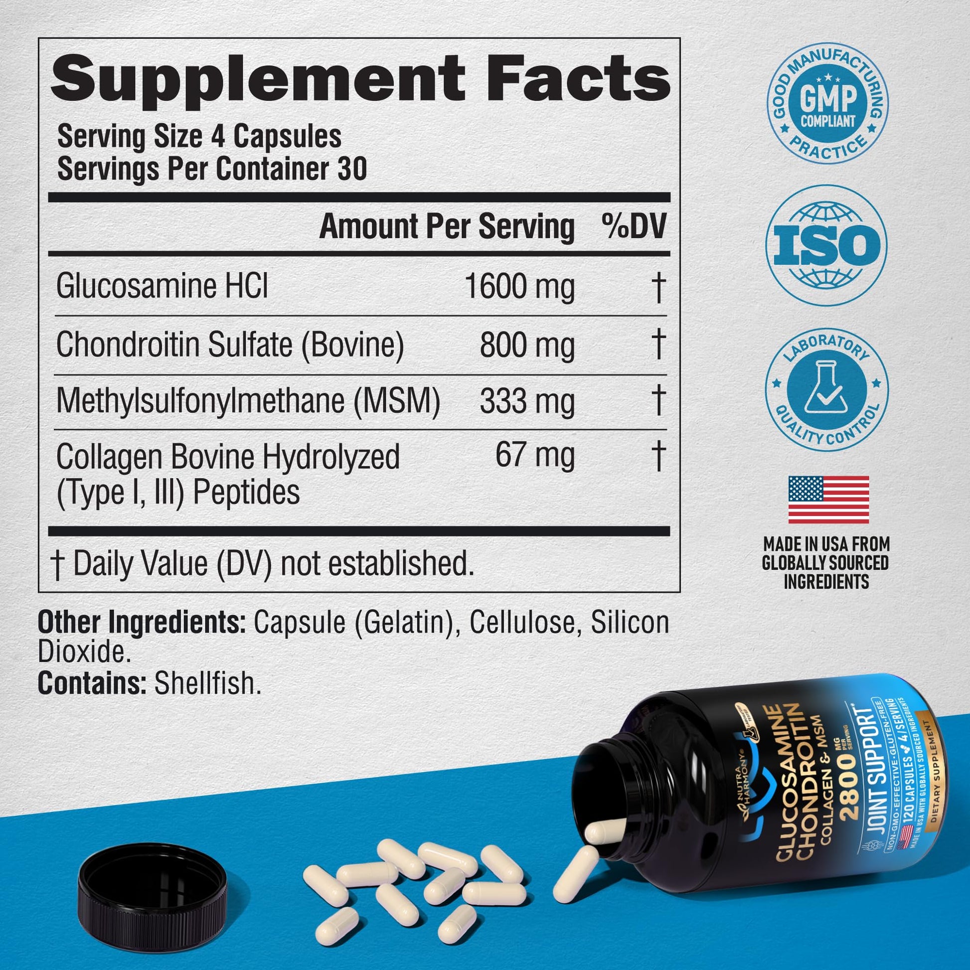 NUTRAHARMONY Vitamin B Complex & Glucosamine Chondroitin Capsules NUTRAHARMONYBuy Supplements Australia