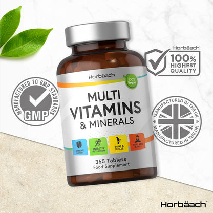 Multivitamin Tablets for Men and Women | 365 Count | with 24 Essential Nutrients HorbäachBuy Supplements Australia