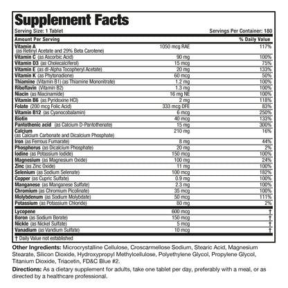 Bronson ONE Daily Men’s Complete Multivitamin Multimineral Once-Daily Multi for Active Men, 180 Tablets BronsonBuy Supplements Australia