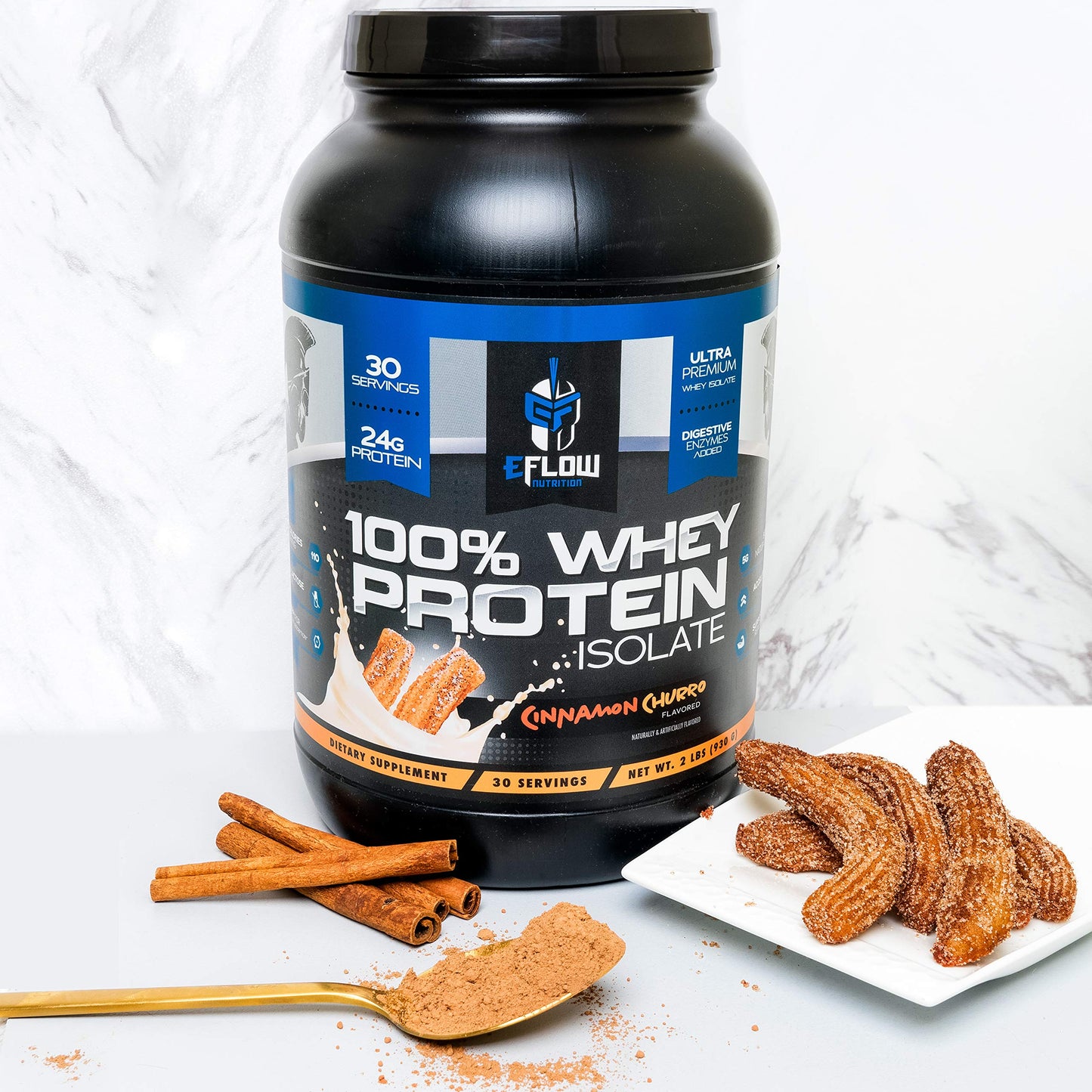 eFlow Nutrition 100% Whey Protein Isolate - Lactose-Free Digestive Enzymes Added eFlow NutritionBuy Supplements Australia