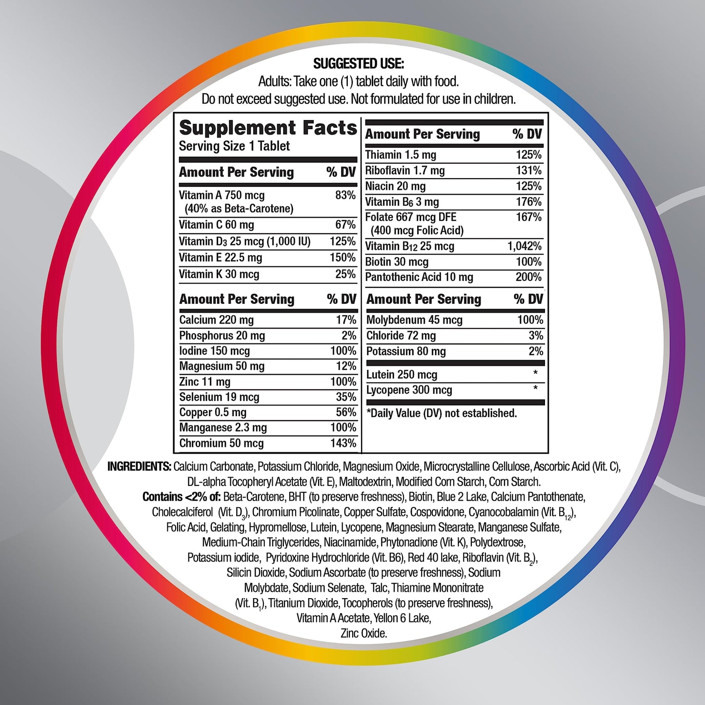 Centrum Silver Multivitamin for Adults 50 Plus, Multivitamin/Multimineral Supplement, Vitamin D3, B-Vitamins, Gluten Free CentrumBuy Supplements Australia