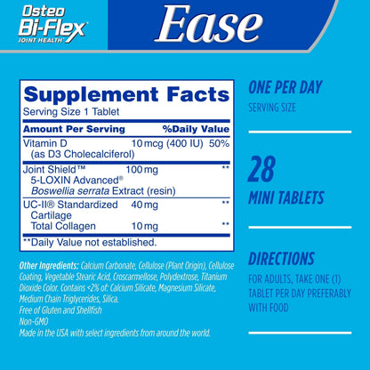 Osteo Bi-Flex Ease Advanced Triple Action with Vitamin D Joint Supplements, Mini-Tablets, 28 Count Osteo Bi-FlexBuy Supplements Australia