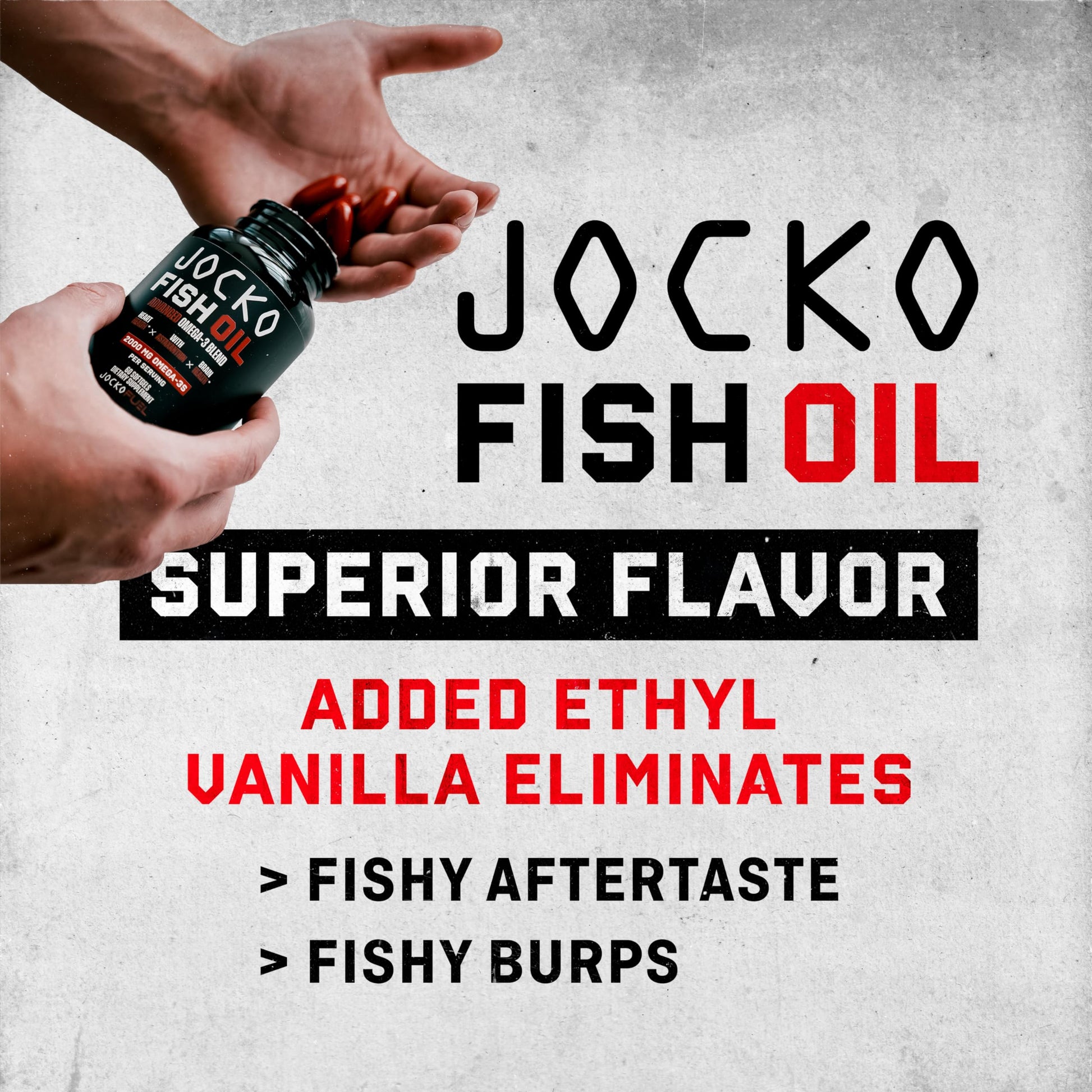 Jocko Fuel Omega 3 Fish Oil Supplement 2000mg - Burpless Fatty Acid Supplement, Wild Caught, Powerful Antioxidant with Astaxanthin (60 Capsules) Jocko FuelBuy Supplements Australia
